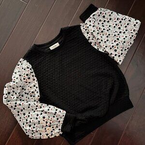 Porridge by Anthropologie - Size Small  Black/White Face Print